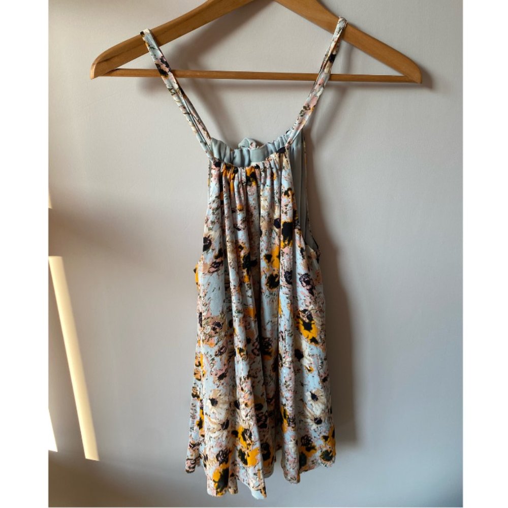 Aritzia Wilfred Floral Halter Blouse